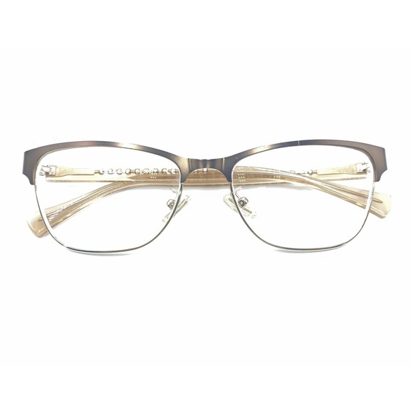 Coach HC 5067 9234 Satin Brown Gold Crystal Eyeglasses Frames 53-17 135 Women - Picture 12 of 12